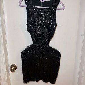 Elegant Black Sequin Dress